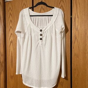 We The Free Long Sleeve Top with Button Details